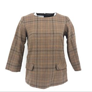 PENDLETON brown checkered top long sleeve 4